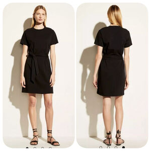 NWOT Vince Short Sleeve Tie Waist Dress Sz L